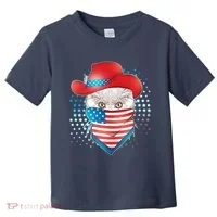 Red White and Blue Cowboy Cat Toddler T-Shirt thumb 0