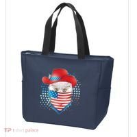 Red White and Blue Cowboy Cat Tote Bag thumb 3
