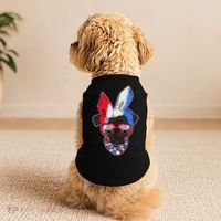 Red White And Blue Hipster Pug Doggie Tank thumb 2