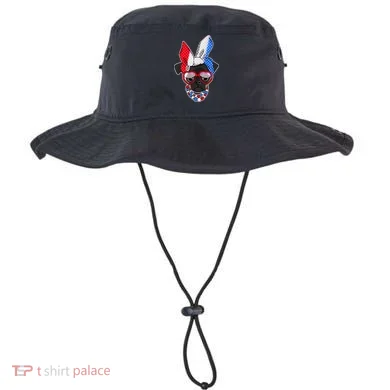 Red White And Blue Hipster Pug Bucket Hat