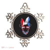 Red White And Blue Hipster Pug Ornament thumb 0