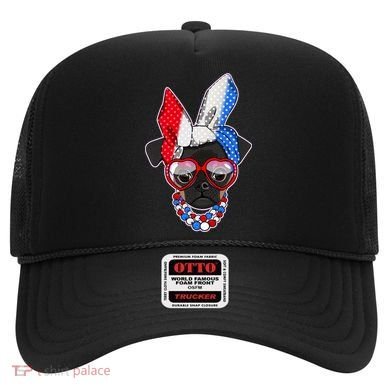 Red White And Blue Hipster Pug Hat