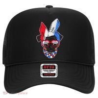 Red White And Blue Hipster Pug Hat thumb 0