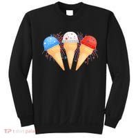 Red White and Blue USA American Ice Cream Cones Sweatshirt thumb 0