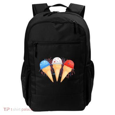 Red White and Blue USA American Ice Cream Cones Backpack