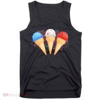 Red White and Blue USA American Ice Cream Cones Tank Top thumb 0
