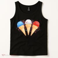 Red White and Blue USA American Ice Cream Cones Tank Top thumb 2