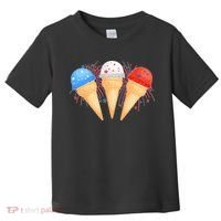 Red White and Blue USA American Ice Cream Cones Toddler T-Shirt thumb 0