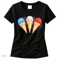 Red White and Blue USA American Ice Cream Cones Women's T-Shirt thumb 0