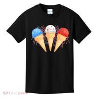 Red White and Blue USA American Ice Cream Cones Kids T-Shirt thumb 0