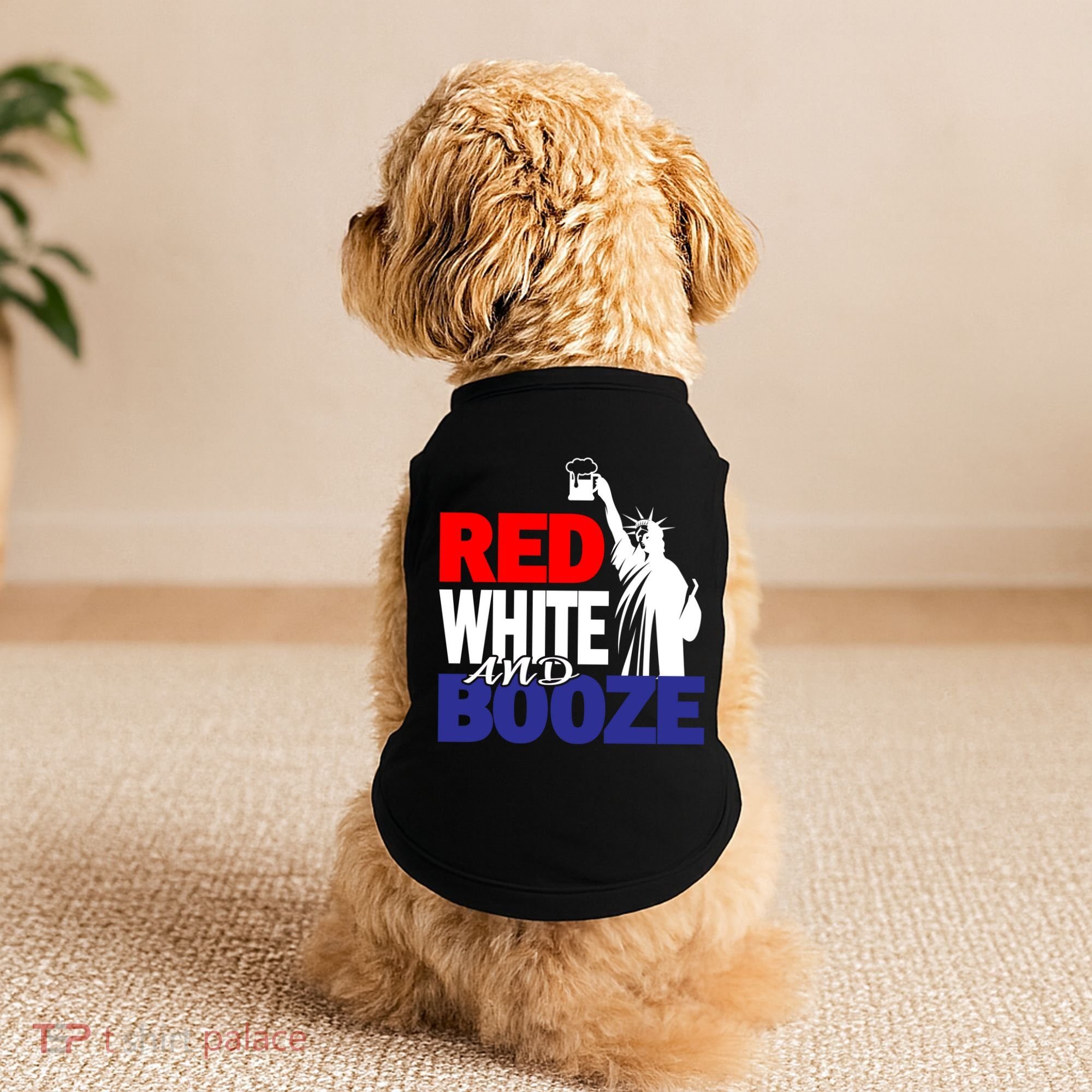 Red White and Booze USA Beer Doggie Tank