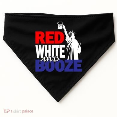 Red White and Booze USA Beer USA-Made Doggie Bandana