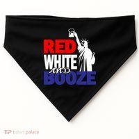 Red White and Booze USA Beer USA-Made Doggie Bandana thumb 0