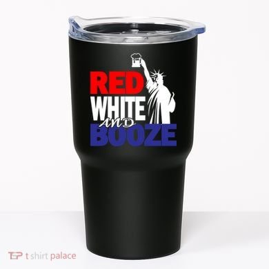Red White and Booze USA Beer Tumbler