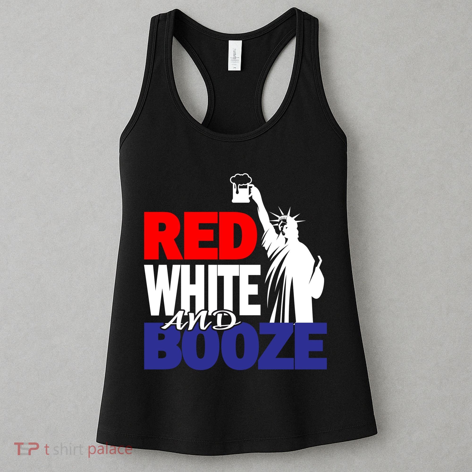 Red White and Booze USA Beer Women's Tank Top