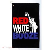 Red White and Booze USA Beer Golf Towel thumb 0