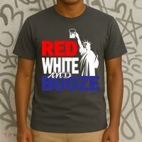 Red White and Booze USA Beer T-Shirt thumb 3