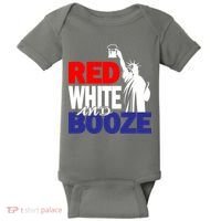 Red White and Booze USA Beer Baby Bodysuit thumb 0