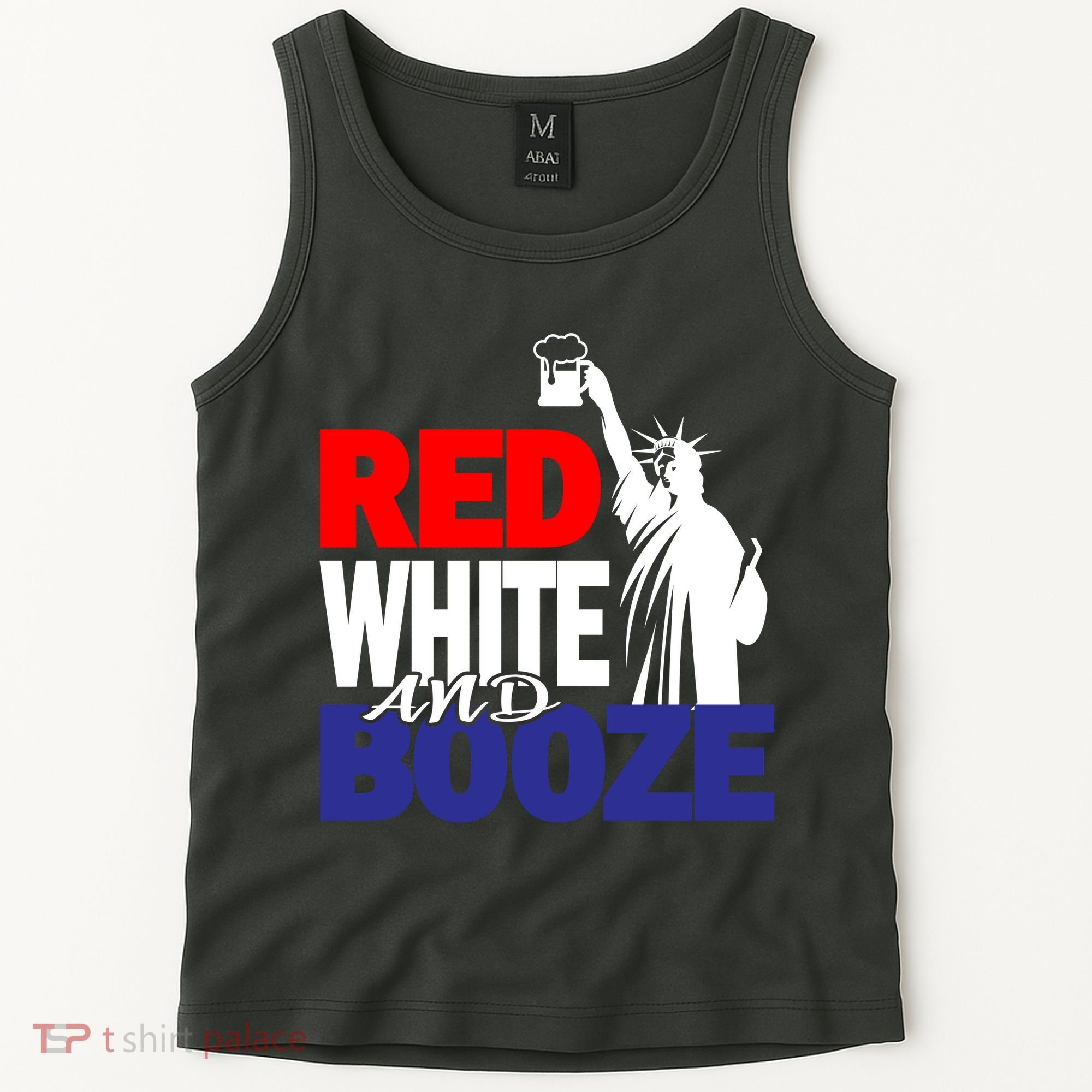 Red White and Booze USA Beer Tank Top