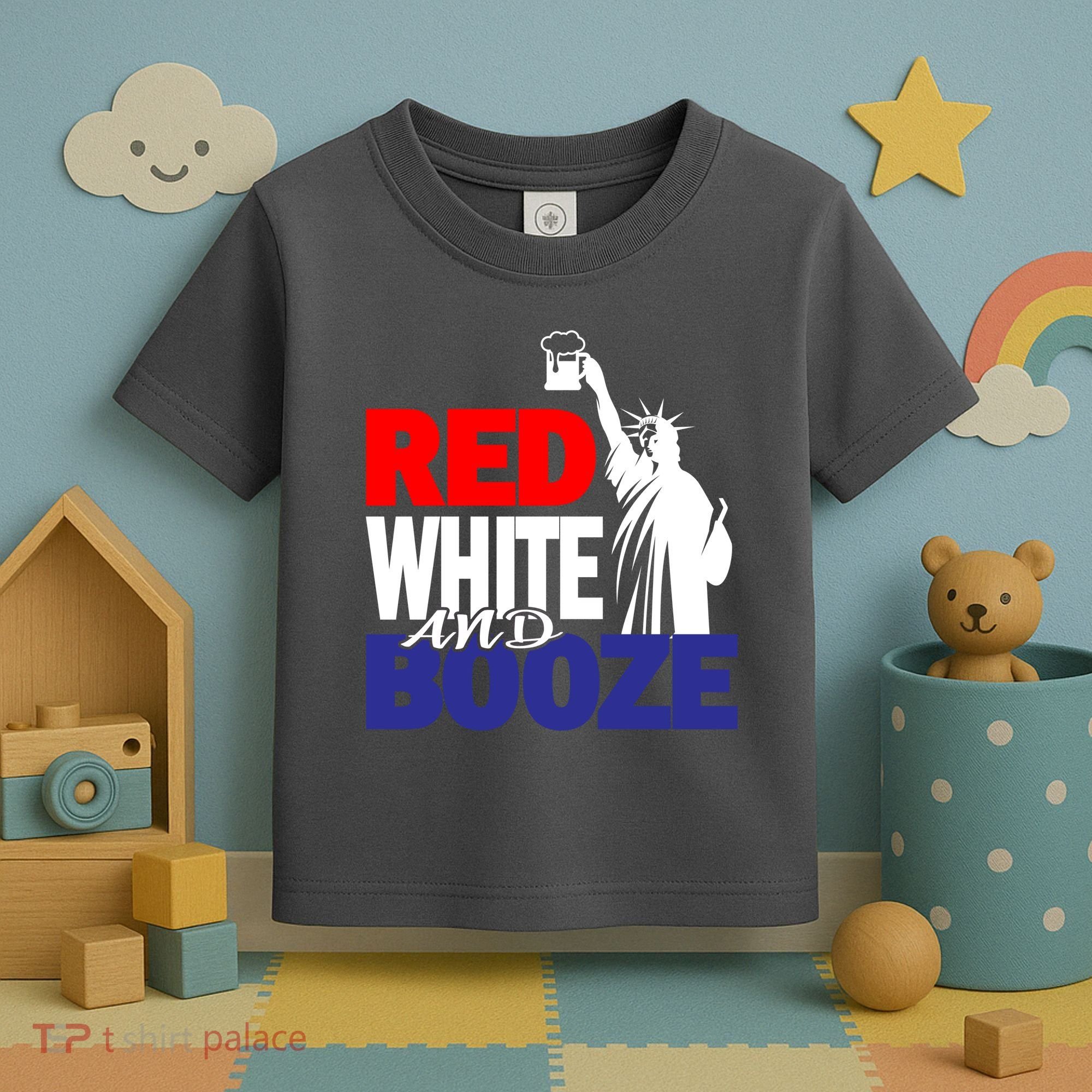 Red White and Booze USA Beer Toddler T-Shirt