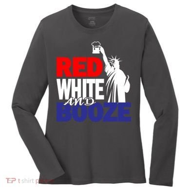 Red White and Booze USA Beer Women's Long Sleeve Shirt