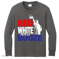 Red White and Booze USA Beer Kids Long Sleeve Shirt thumb 0