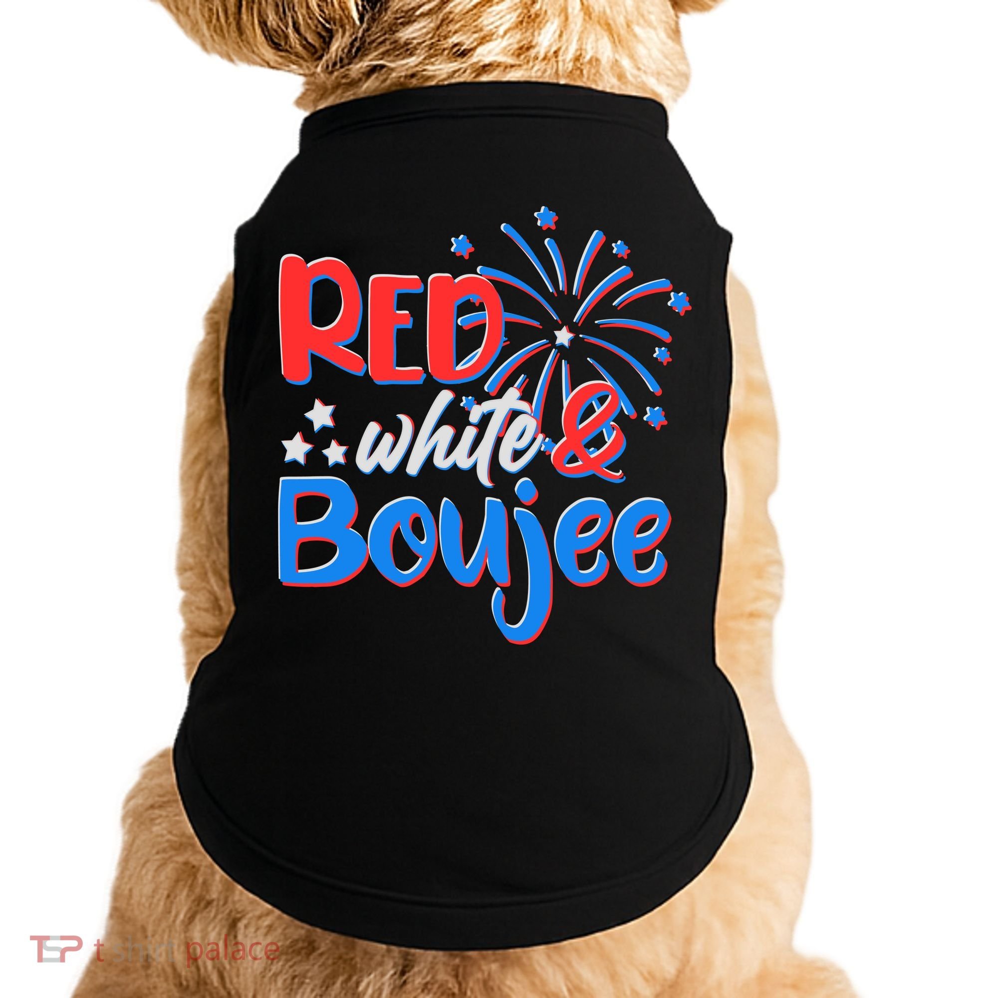 Red White And Boujee 4th of July Fireworks Doggie Tank