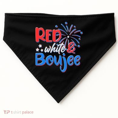 Red White And Boujee 4th of July Fireworks USA-Made Doggie Bandana