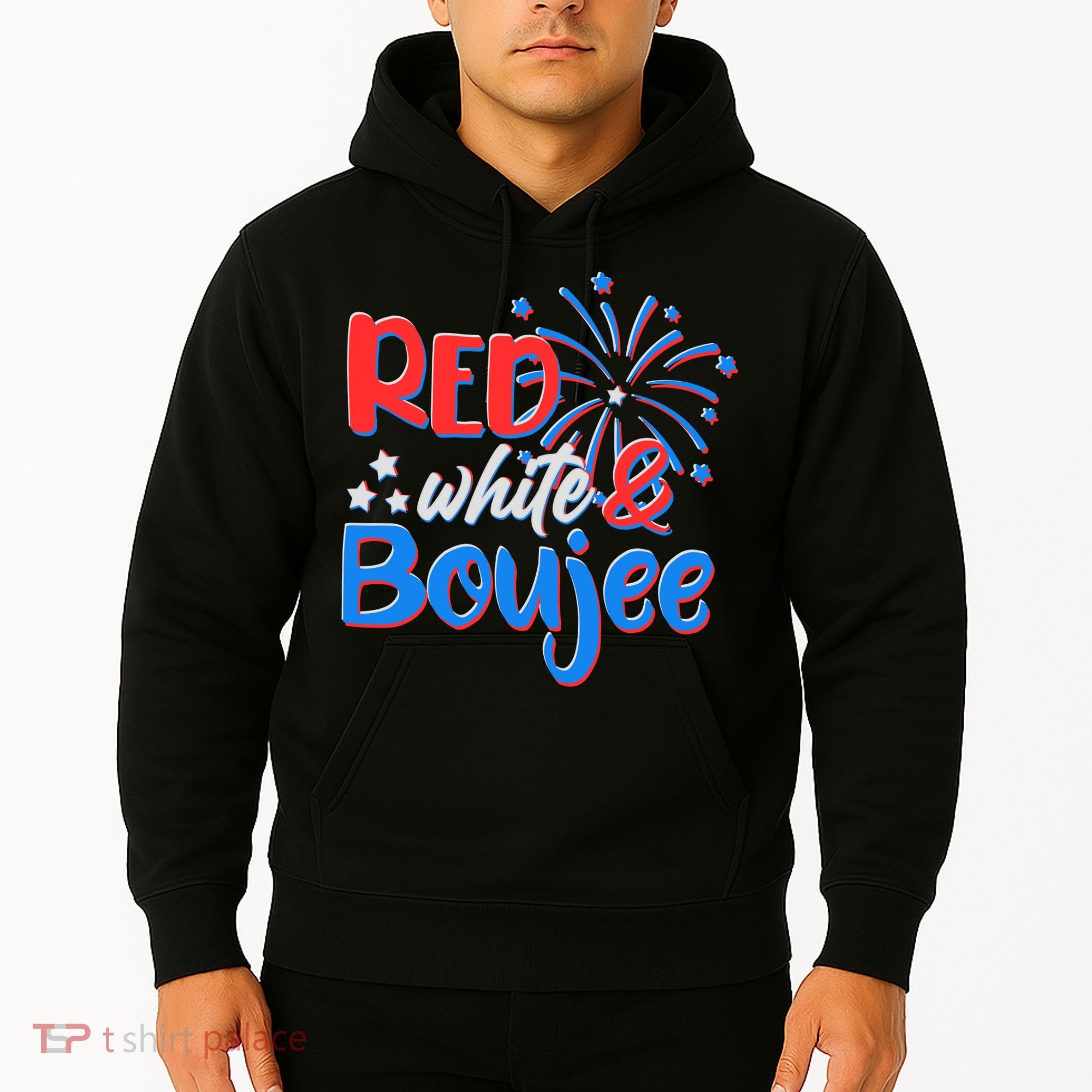 Red White And Boujee 4th of July Fireworks Hoodie