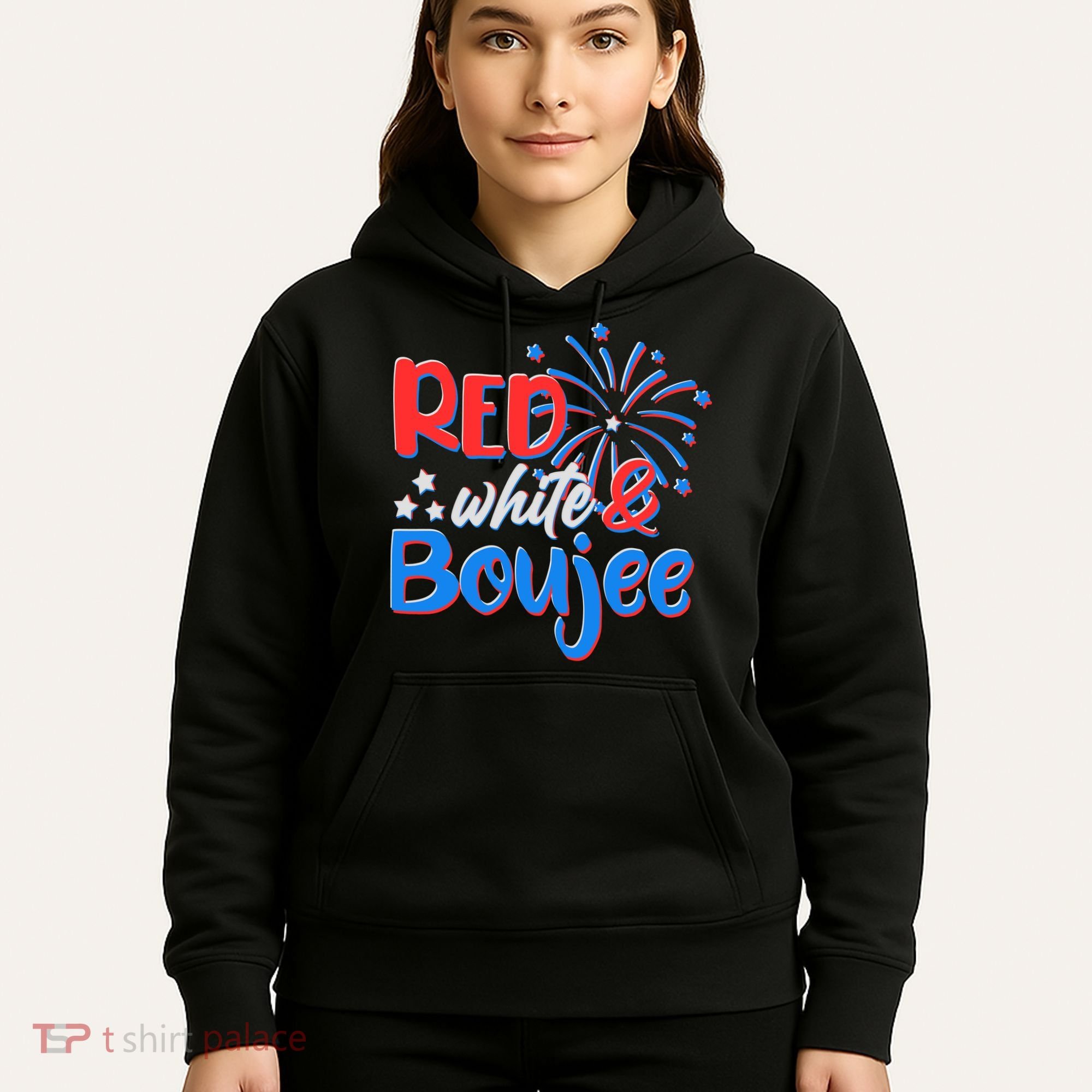 Red White And Boujee 4th of July Fireworks Hoodie