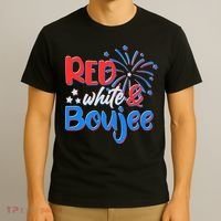 Red White And Boujee 4th of July Fireworks T-Shirt thumb 3