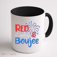 Red White And Boujee 4th of July Fireworks Coffee Mug thumb 1