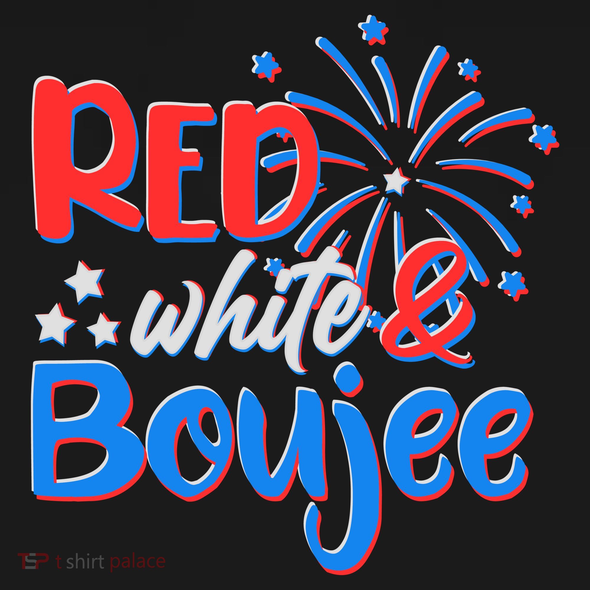 Red White And Boujee 4th of July Fireworks Coaster