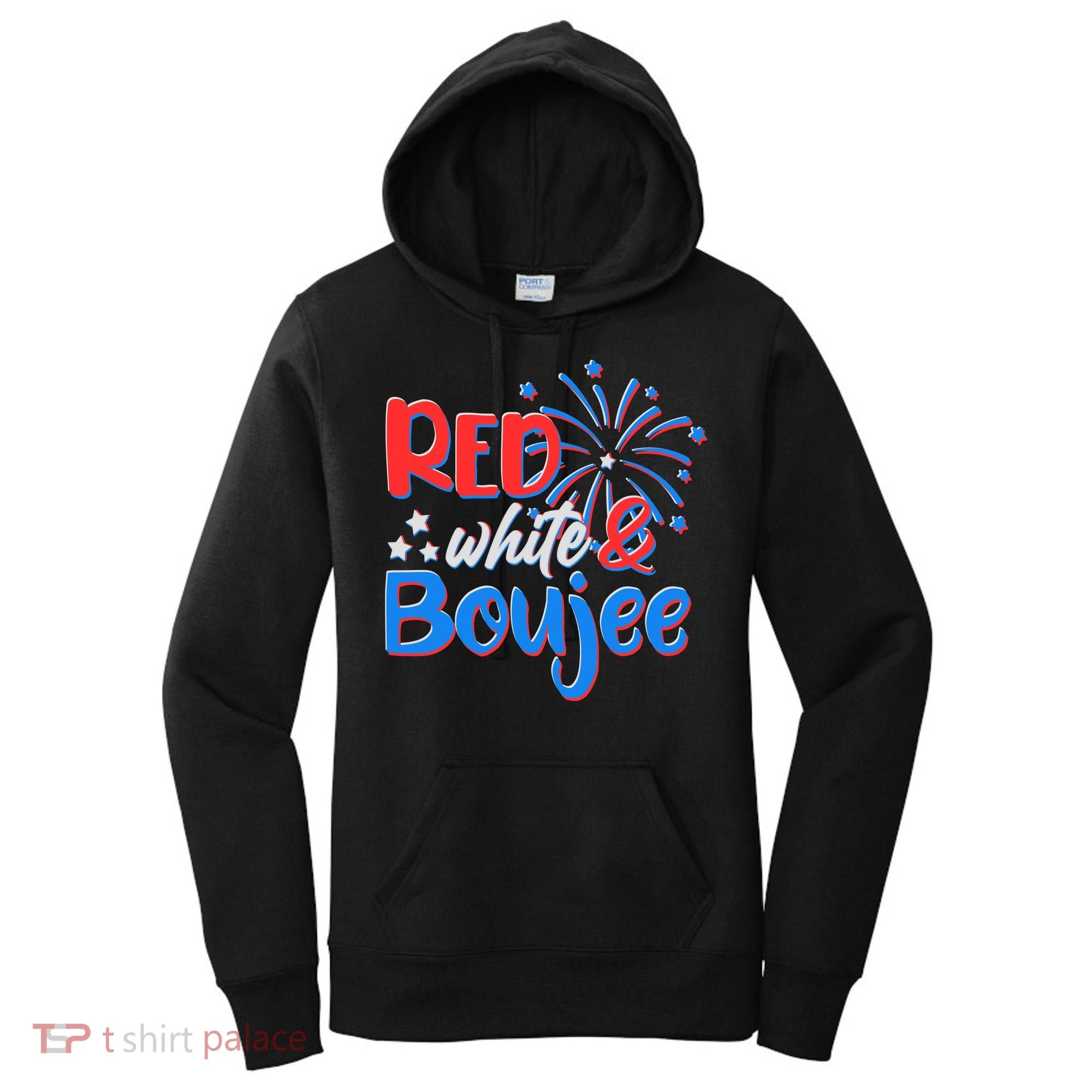 Red White And Boujee 4th of July Fireworks Women's Hoodie