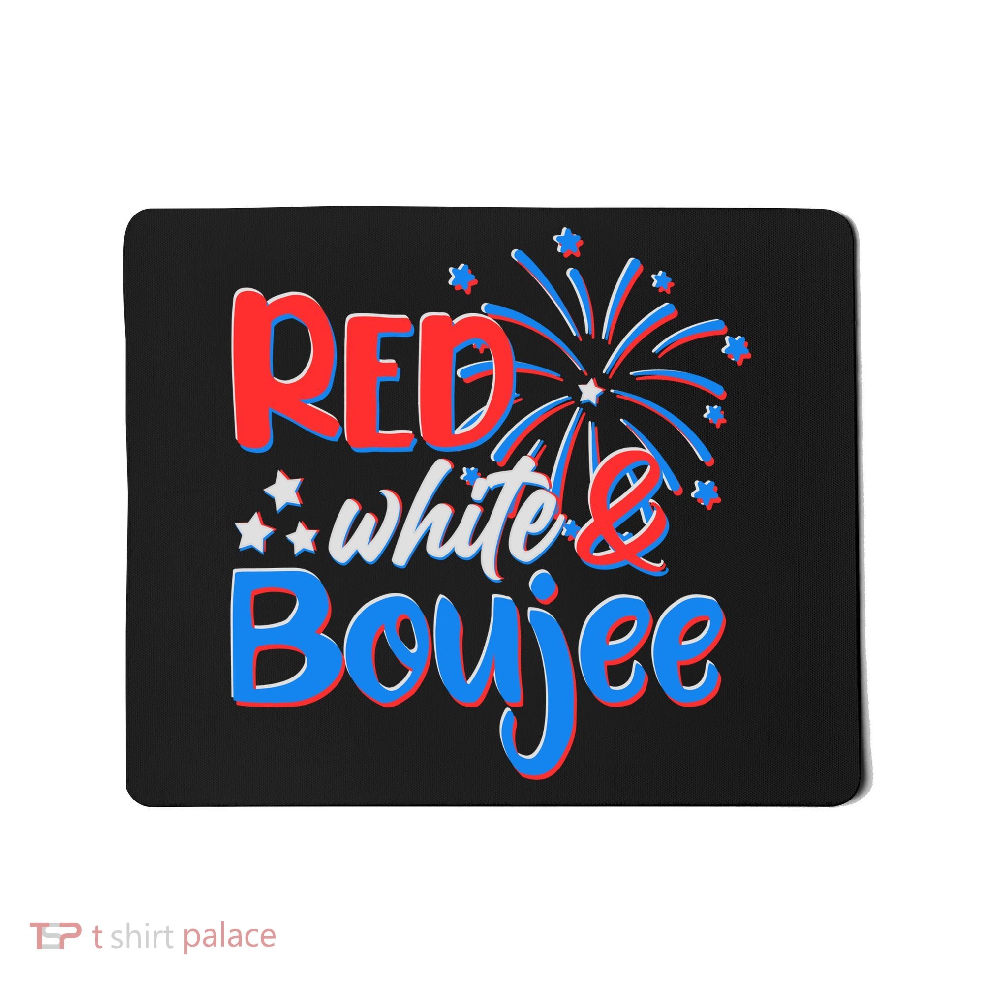 Red White And Boujee 4th of July Fireworks Mousepad
