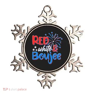 Red White And Boujee 4th of July Fireworks Ornament