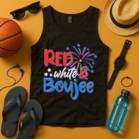 Red White And Boujee 4th of July Fireworks Tank Top thumb 4