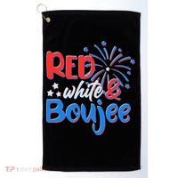 Red White And Boujee 4th of July Fireworks Golf Towel thumb 0