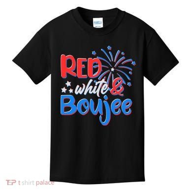 Red White And Boujee 4th of July Fireworks Kids T-Shirt