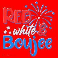 Red White And Boujee 4th of July Fireworks Santa Hat thumb 1