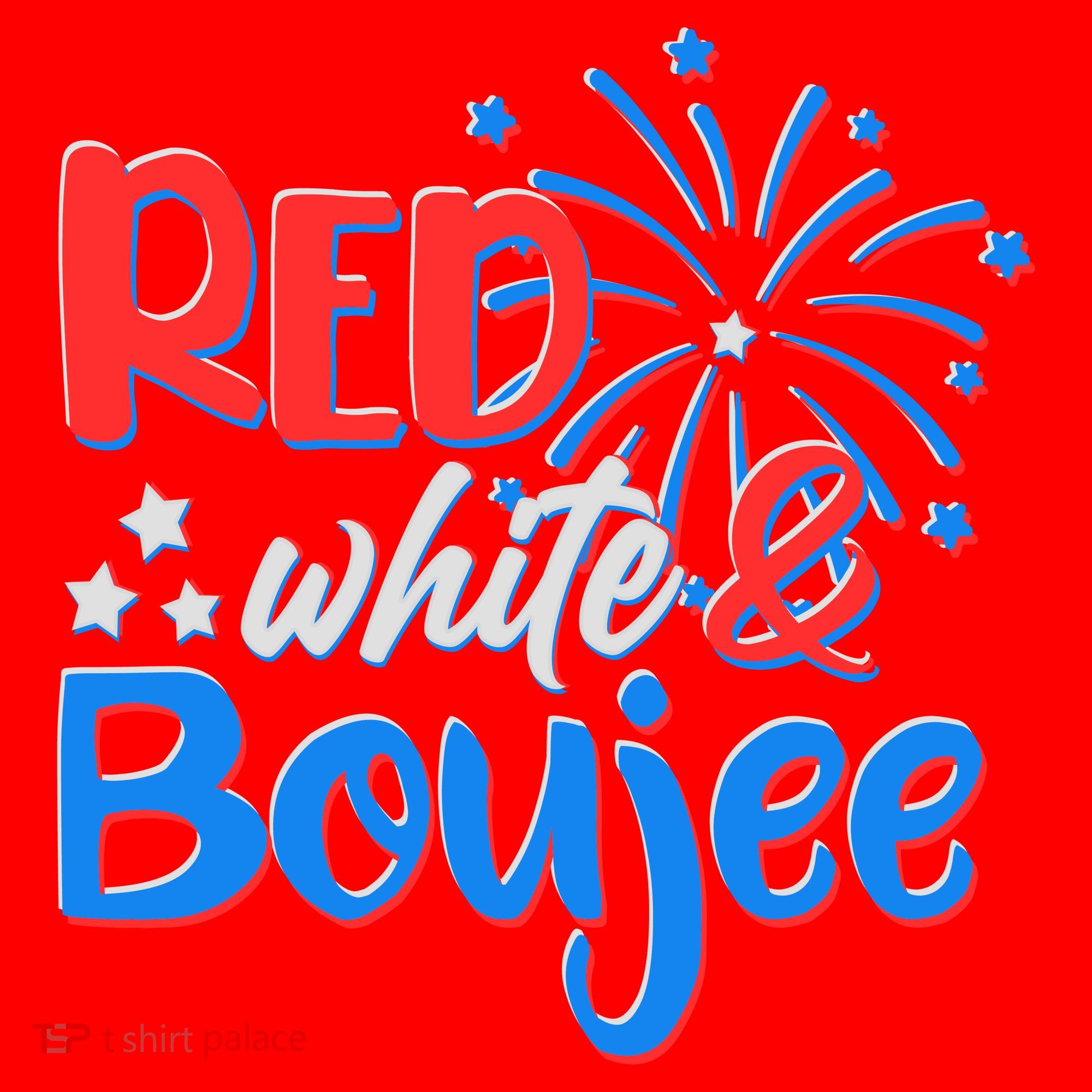 Red White And Boujee 4th of July Fireworks Santa Hat