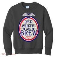 Red White And Brew Since 1776 Kids Sweatshirt thumb 0