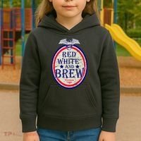 Red White And Brew Since 1776 Kids Hoodie thumb 3