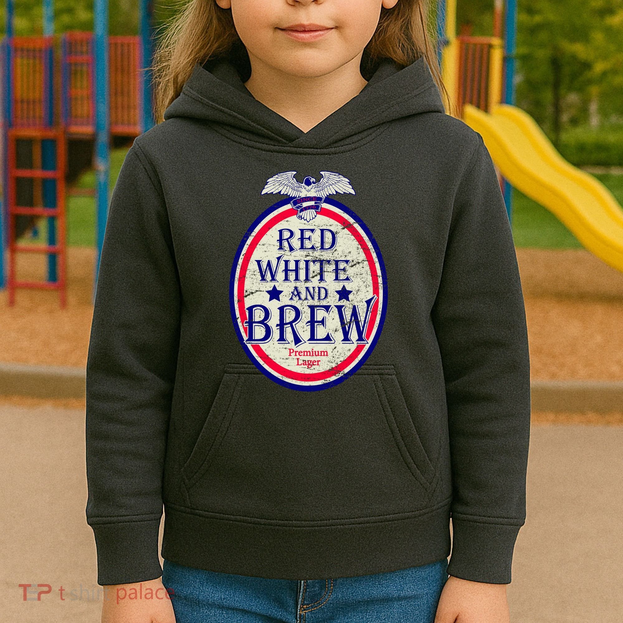 Red White And Brew Since 1776 Kids Hoodie