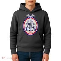 Red White And Brew Since 1776 Kids Hoodie thumb 4