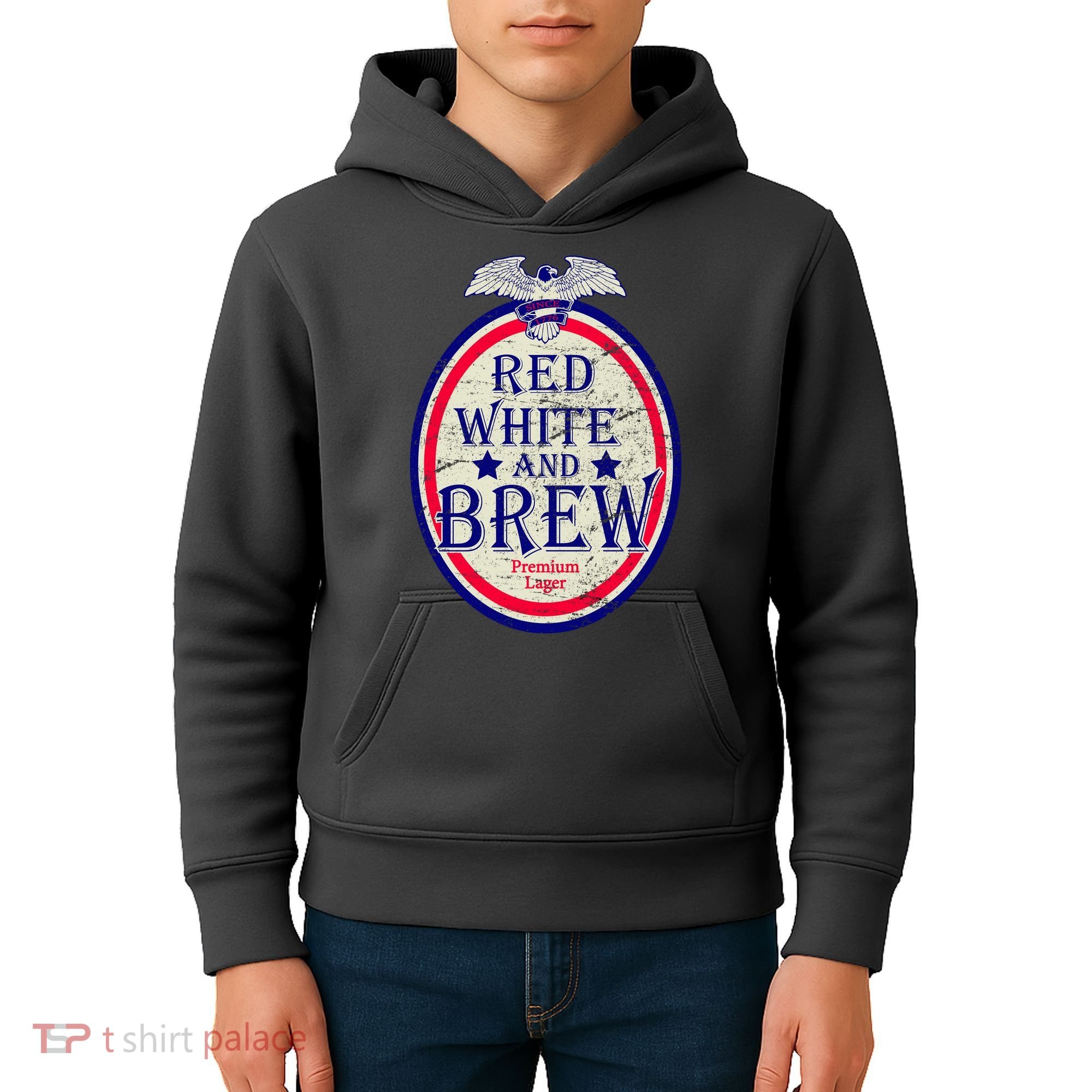 Red White And Brew Since 1776 Kids Hoodie