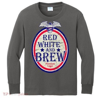 Red White And Brew Since 1776 Kids Long Sleeve Shirt