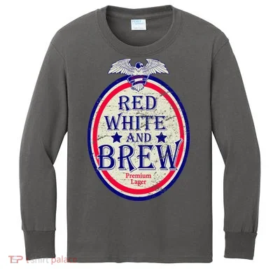 Red White And Brew Since 1776 Kids Long Sleeve Shirt
