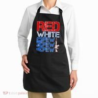 Red White And Pew Pew Pew USA Guns Apron thumb 2