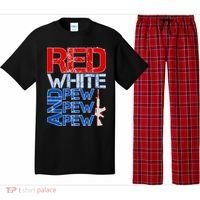 Red White And Pew Pew Pew USA Guns Pajama Set thumb 0